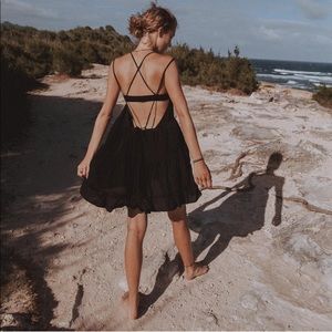 Sold! Black XIXI Palms mini dress. Size=1